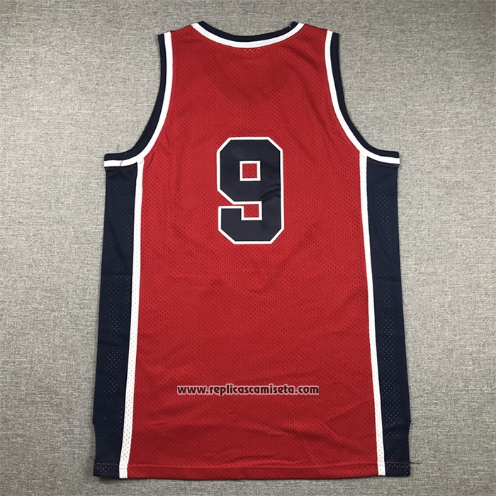 Camiseta USA 1984 Michael Jordan #9 Rojo